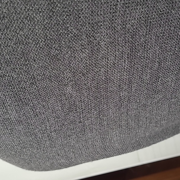 Agb Grey Metallic Striped Cowel Neck Short Sleeve Sweater - 1X - Picture 6 of 9